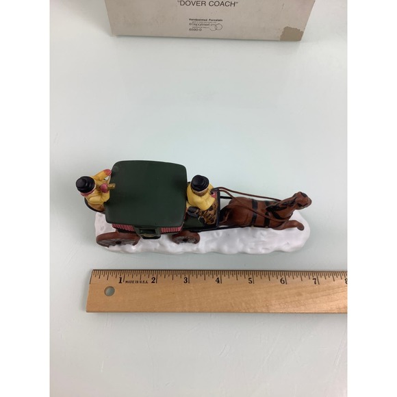 Vintage Dept 56 Heritage Village collection Dover Coach Horse & Carriage EUC - Picture 9 of 12